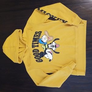 Disney Yellow "Good Times" Hoodie Sweater